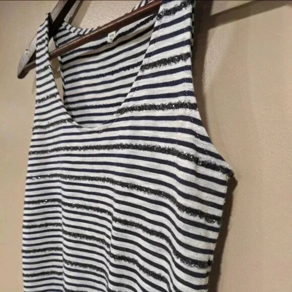 J.Crew Sequin Striped Tank, Size XXS - Picture 3 of 9